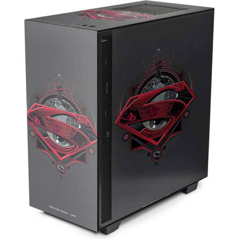 DC Comics Superman Grey Eye Collage NZXT H510 Compact ATX Mid-Tower Case Skin