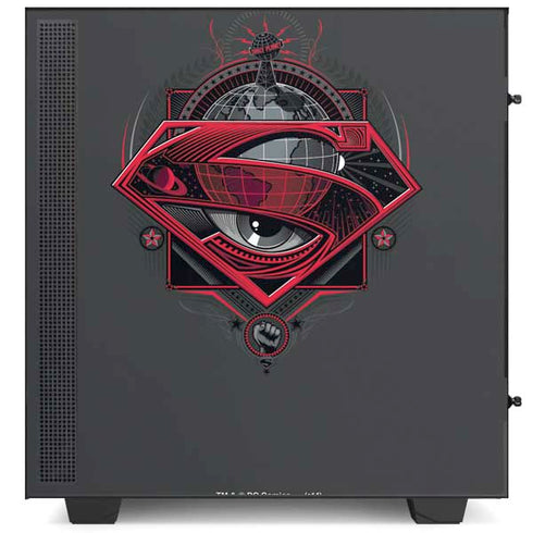 DC Comics Superman Grey Eye Collage NZXT H510 Compact ATX Mid-Tower Case Skin