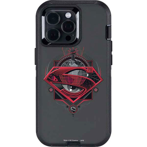 DC Comics Superman Grey Eye Collage Otterbox Defender iPhone Skin