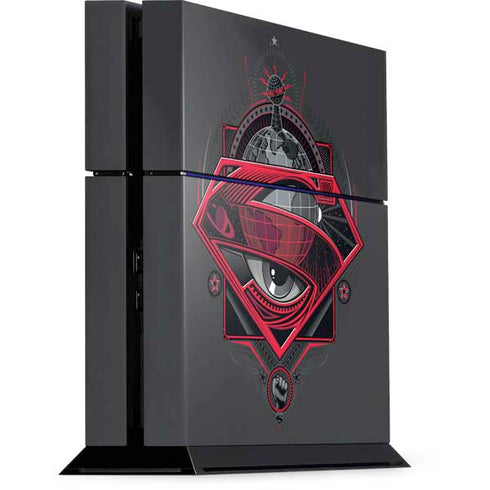 DC Comics Superman Grey Eye Collage PS4 Console Skin