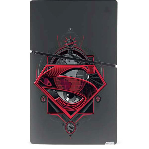 DC Comics Superman Grey Eye Collage PS5 Slim Digital Edition Bundle Skin