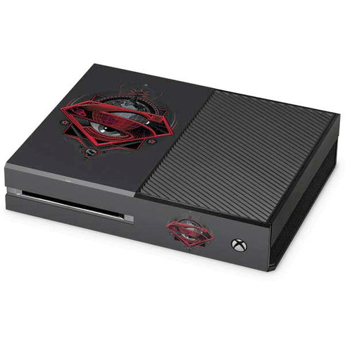 DC Comics Superman Grey Eye Collage Xbox One Console Skin