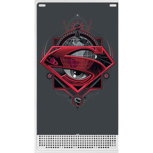 DC Comics Superman Grey Eye Collage Xbox Series S Console Skin