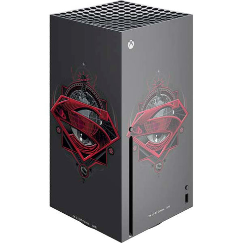 DC Comics Superman Grey Eye Collage Xbox Series X Console Skin