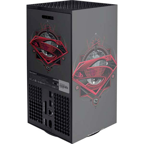 DC Comics Superman Grey Eye Collage Xbox Series X Console Skin