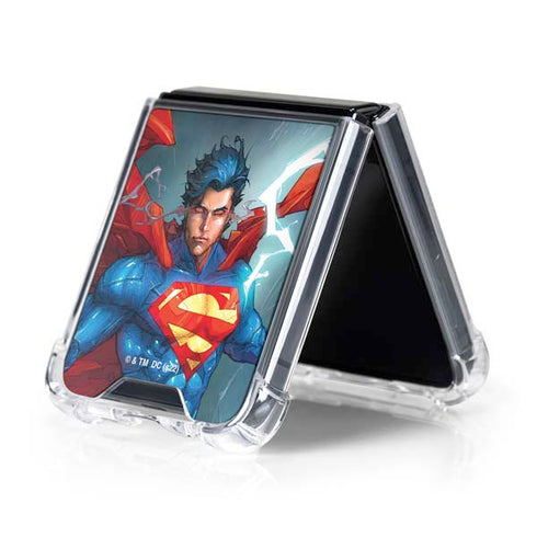 DC Comics Superman Heat Vision Galaxy Z Flip5 5G Clear Case