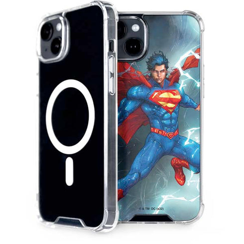DC Comics Superman Heat Vision iPhone 15 Plus MagSafe Case