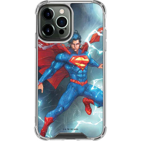 DC Comics Superman Heat Vision iPhone 15 Pro Max Clear Case