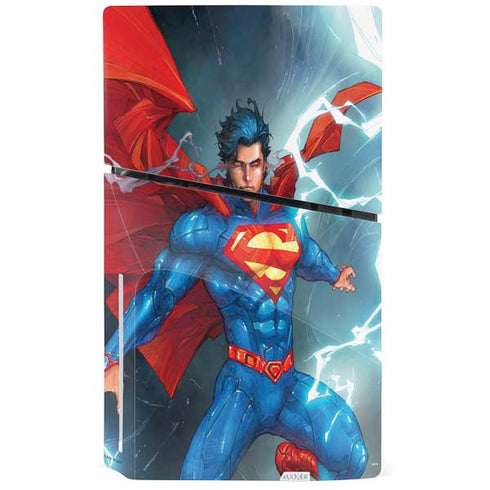 DC Comics Superman Heat Vision PS5 Slim Disk Bundle Skin