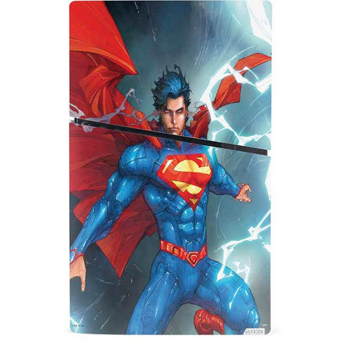 DC Comics Superman Heat Vision PS5 Slim Digital Edition Bundle Skin