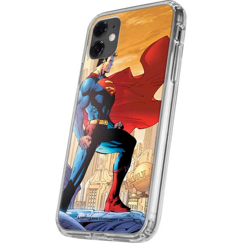 DC Comics Superman For Tomorrow Cover Art by Jim Lee iPhone 11 Clear Case