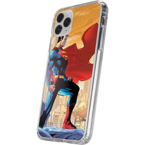 DC Comics Superman For Tomorrow Cover Art by Jim Lee iPhone 11 Pro Clear Case