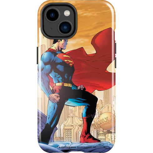 DC Comics Superman For Tomorrow Cover Art by Jim Lee iPhone 15 Plus Impact Case
