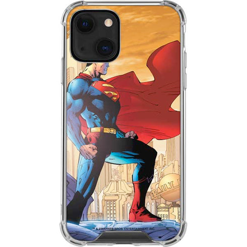 DC Comics Superman For Tomorrow Cover Art by Jim Lee iPhone 15 Plus Clear Case