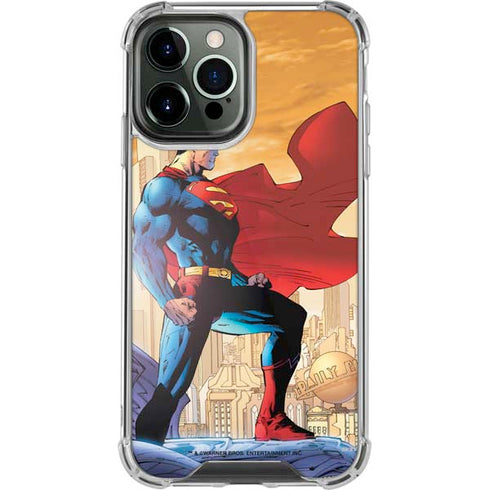 DC Comics Superman For Tomorrow Cover Art by Jim Lee iPhone 14 Pro Max Clear Case