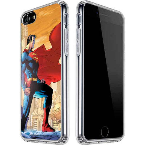DC Comics Superman For Tomorrow Cover Art by Jim Lee iPhone SE (2nd & 3rd Gen) Clear Case