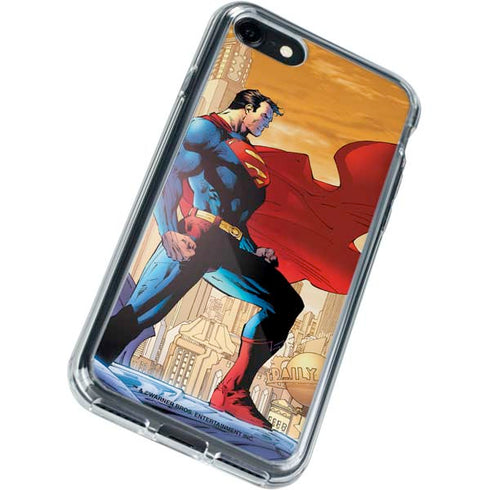 DC Comics Superman For Tomorrow Cover Art by Jim Lee iPhone SE (2nd & 3rd Gen) Clear Case
