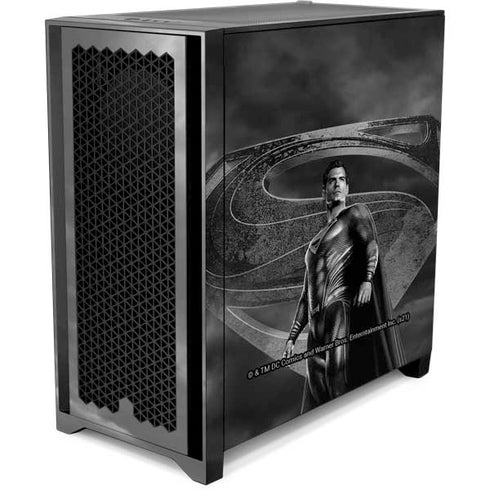 The Justice League (2017) Superman Poster Corsair 4000D Tempered Glass Mid-Tower ATX Case Skin