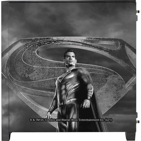 The Justice League (2017) Superman Poster Corsair 4000D Tempered Glass Mid-Tower ATX Case Skin