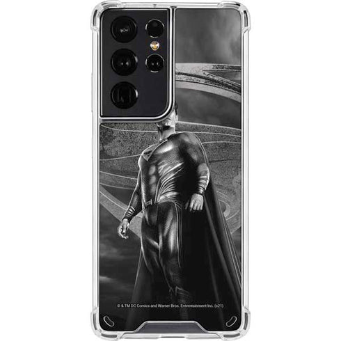 The Justice League (2017) Superman Poster Galaxy S21 Ultra 5G Clear Case