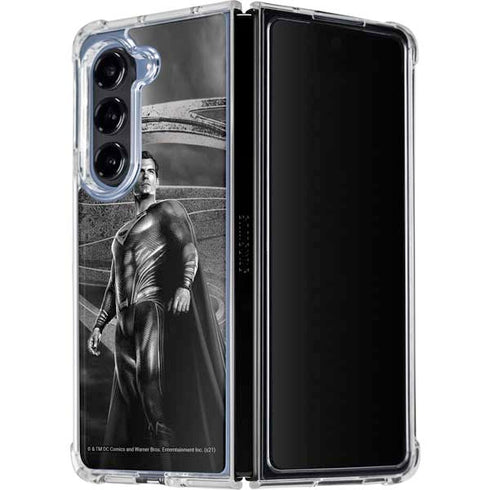 The Justice League (2017) Superman Poster Galaxy Z Fold5 5G Clear Case