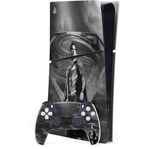 The Justice League (2017) Superman Poster PS5 Slim Digital Edition Console Skin