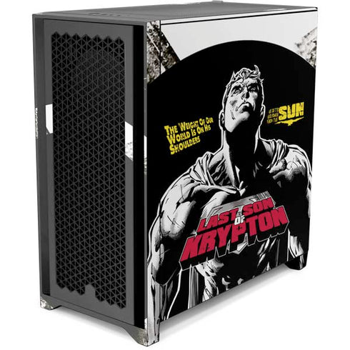 DC Comics Superman Last Son of Krypton Corsair 4000D Tempered Glass Mid-Tower ATX Case Skin