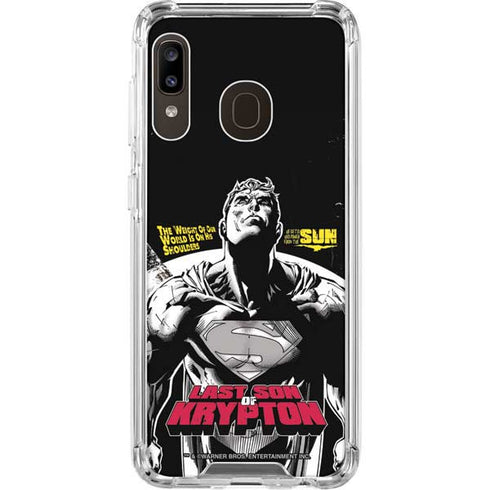 DC Comics Superman Last Son of Krypton Galaxy A30 Clear Case