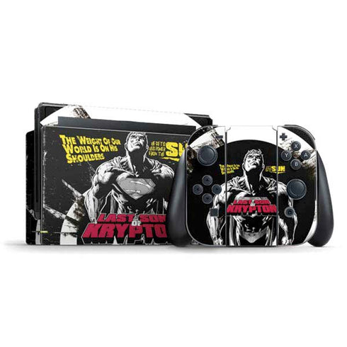 DC Comics Superman Last Son of Krypton Nintendo Switch Bundle Skin