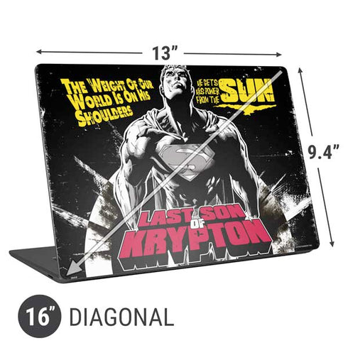 DC Comics Superman Last Son of Krypton Universal Laptop 16in (13 x 9.4in) Skin