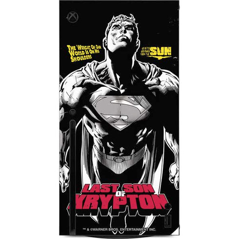 DC Comics Superman Last Son of Krypton Xbox Series X Console Skin