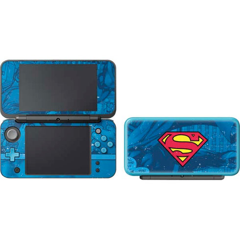 DC Comics Superman Logo Background Pattern Nintendo 2DS XL (2017) Skin