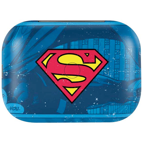 DC Comics Superman Logo Background Pattern Amazon Echo Buds Skin