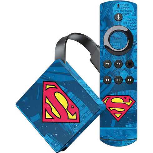 DC Comics Superman Logo Background Pattern Amazon Fire TV Skin