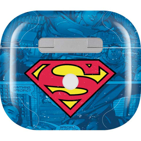 DC Comics Superman Logo Background Pattern Apple AirPods (3rd Gen 2021) Skin