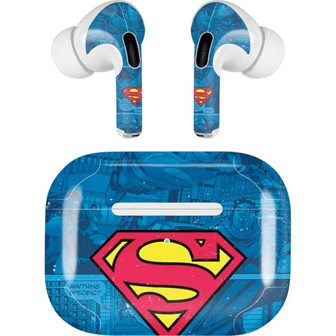 DC Comics Superman Logo Background Pattern Apple AirPods Pro Skin