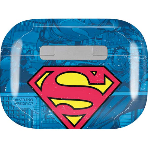 DC Comics Superman Logo Background Pattern Apple AirPods Pro Skin