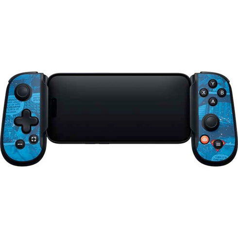 DC Comics Superman Logo Background Pattern Backbone One for iPhone Game Controller Skin