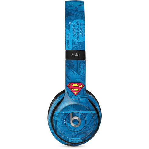 DC Comics Superman Logo Background Pattern Beats Solo 2 Wired Skin