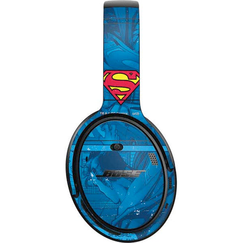 DC Comics Superman Logo Background Pattern Bose QuietComfort 35 Headphones Skin