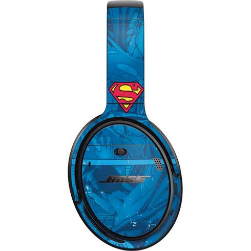 DC Comics Superman Logo Background Pattern Bose QuietComfort 35 II Headphones Skin