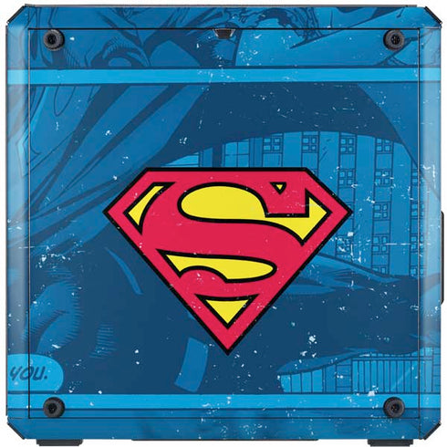 DC Comics Superman Logo Background Pattern Cooler Master MasterBox Q300L Mini Tower Skin