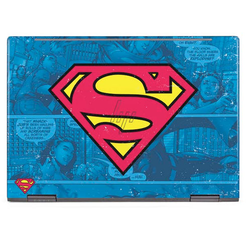 DC Comics Superman Logo Background Pattern HP Envy Skin