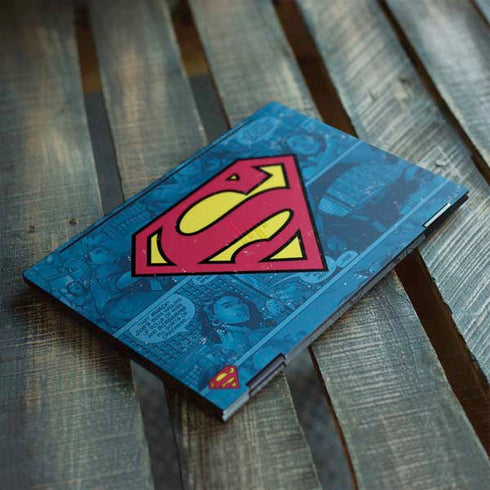DC Comics Superman Logo Background Pattern HP Envy Skin