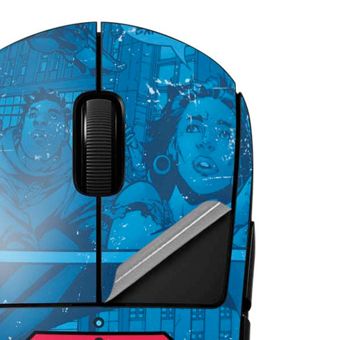 DC Comics Superman Logo Background Pattern G Pro Wireless Gaming Mouse Skin