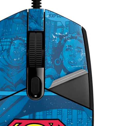 DC Comics Superman Logo Background Pattern G203 Prodigy RGB Wired Gaming Mouse Skin