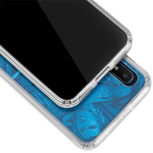 DC Comics Superman Logo Background Pattern Galaxy A10e Clear Case