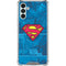 DC Comics Superman Logo Background Pattern Galaxy A13 5G Clear Case