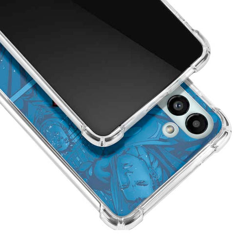 DC Comics Superman Logo Background Pattern Galaxy A13 5G Clear Case