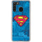 DC Comics Superman Logo Background Pattern Galaxy A21 Clear Case